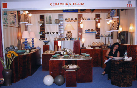 Guadalupe Figueroa in her sales stand during the August of 2007 AMFAR gift show at the WTC Mexico, Guadalupe Figueroa en su stand durante la feria de agosto de 2007 de AMFAR en WTC cd. de M�xico
