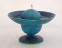 table fountain, fuente para mesa platillo azul caribe