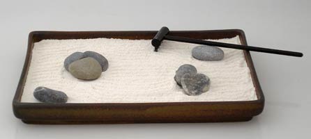 rectangular zen garden, jardin zen rectangular